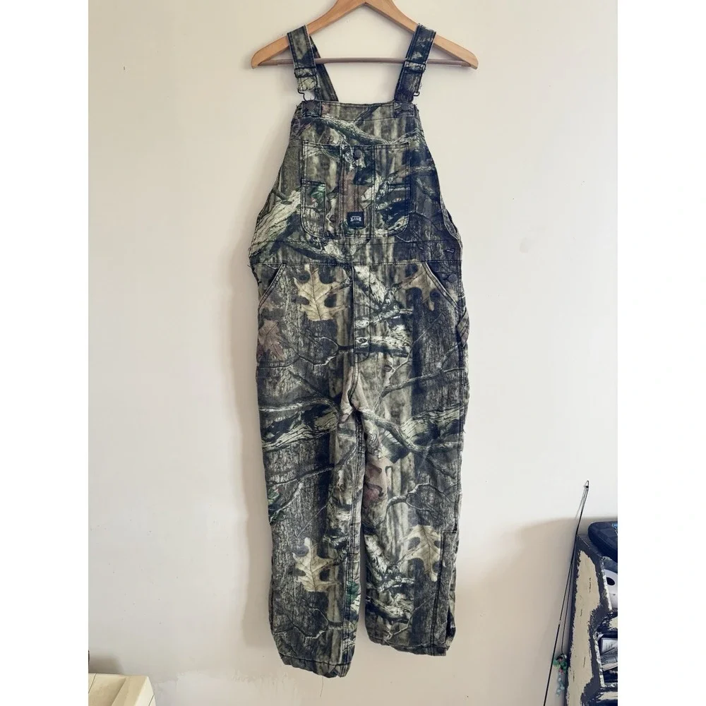 Insulated Mossy Oak Camo Bibs Outdoors Hunting Youth Warm Farm Chores Country